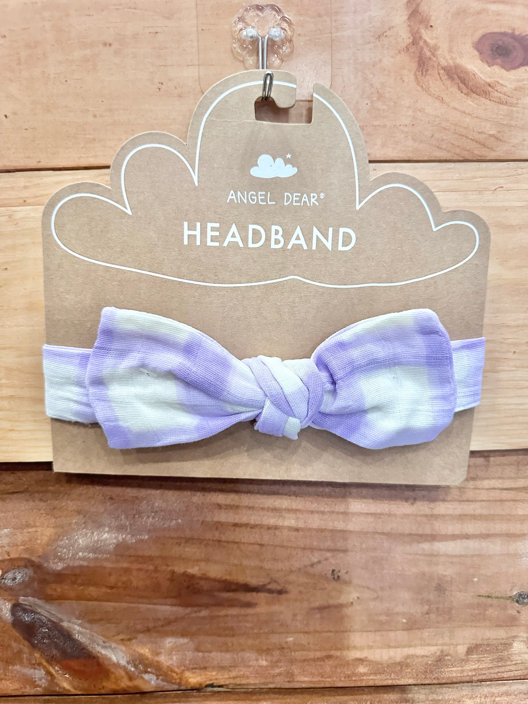 Angel Dear Purple Plaid Headband Size 12-24m