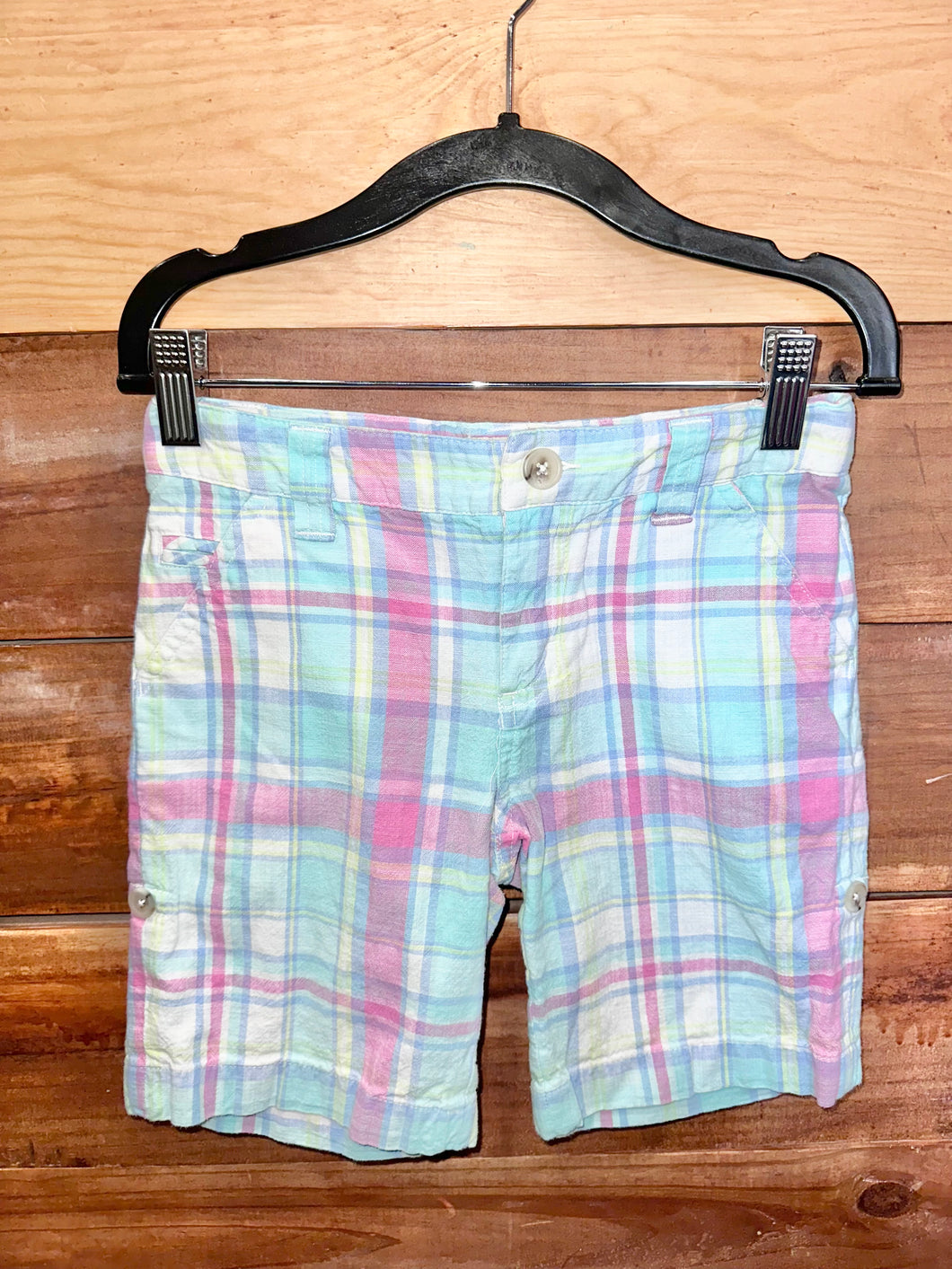 Cherokee Blue Plaid Shorts Size 7-8