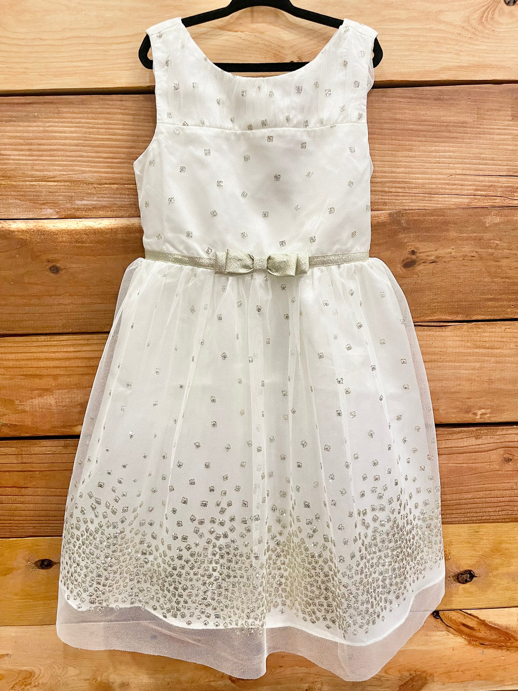 Jona Michelle White Glitter Dress Size 6