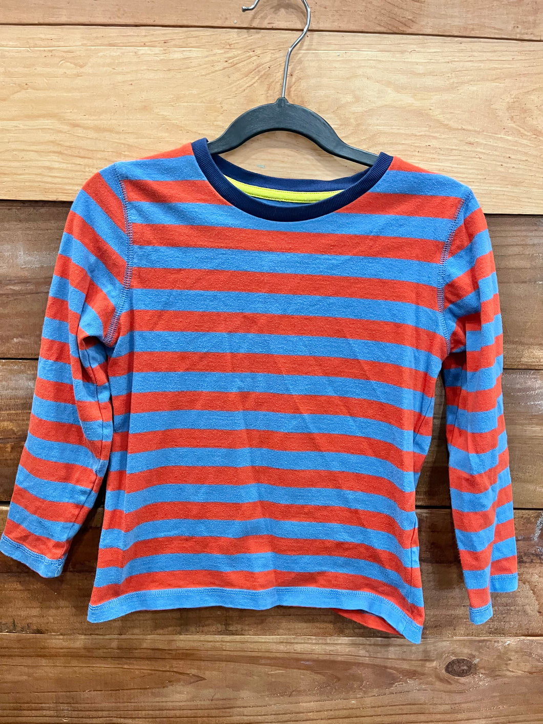 Mini Boden Orange Striped Shirt Size 5-6Y