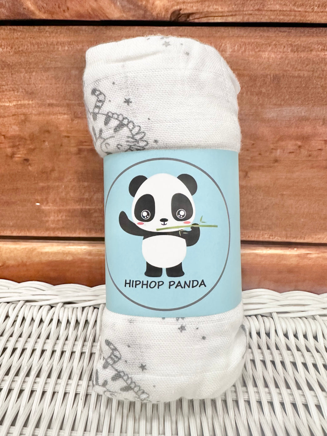 Hip Hop Panda Gray Zebra Swaddle Blanket