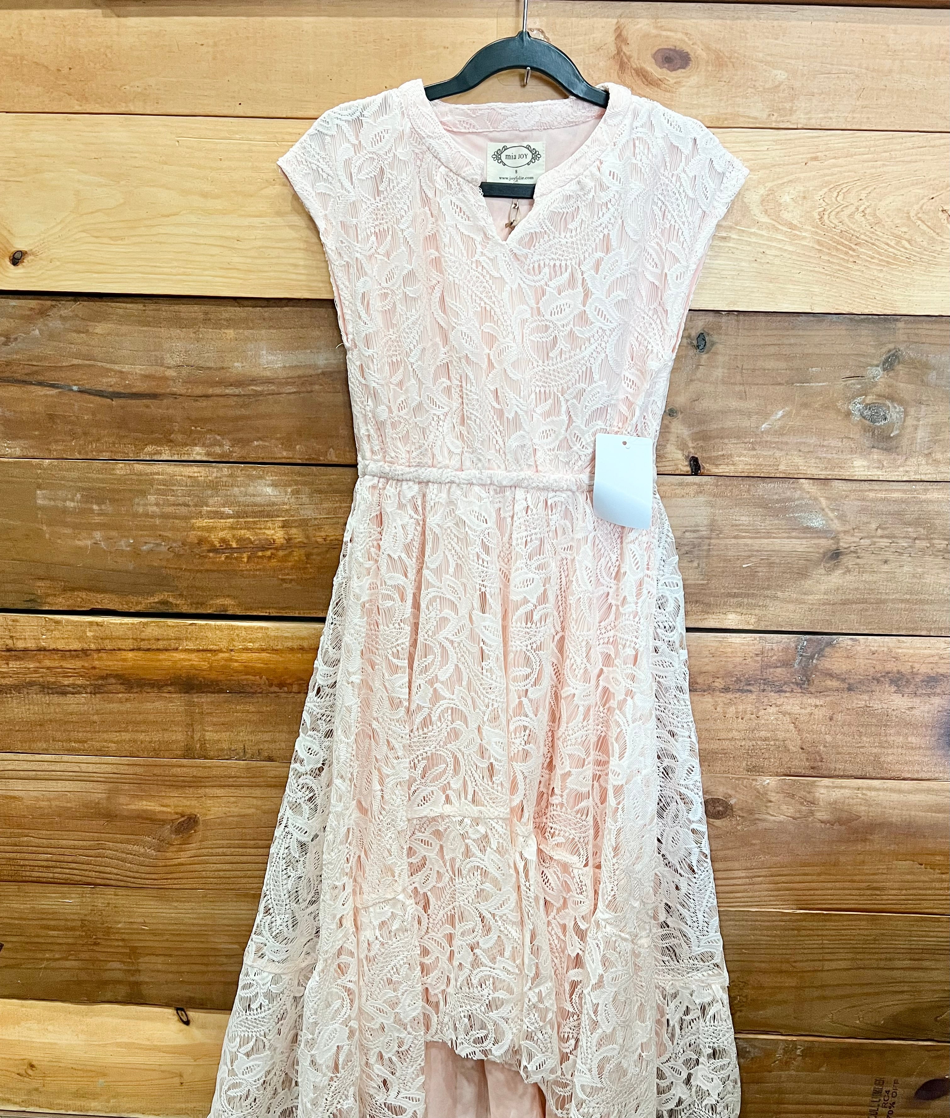 Joyfolie Pink Lace Dress Size 8 – Three Little Peas Children's