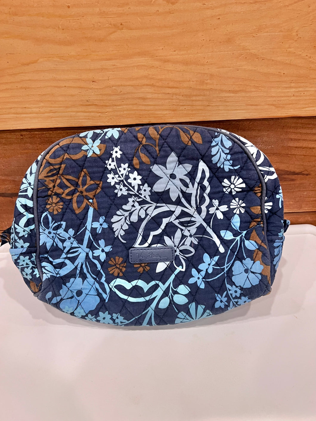 Vera Bradley Blue Flower Cosmetic Bag