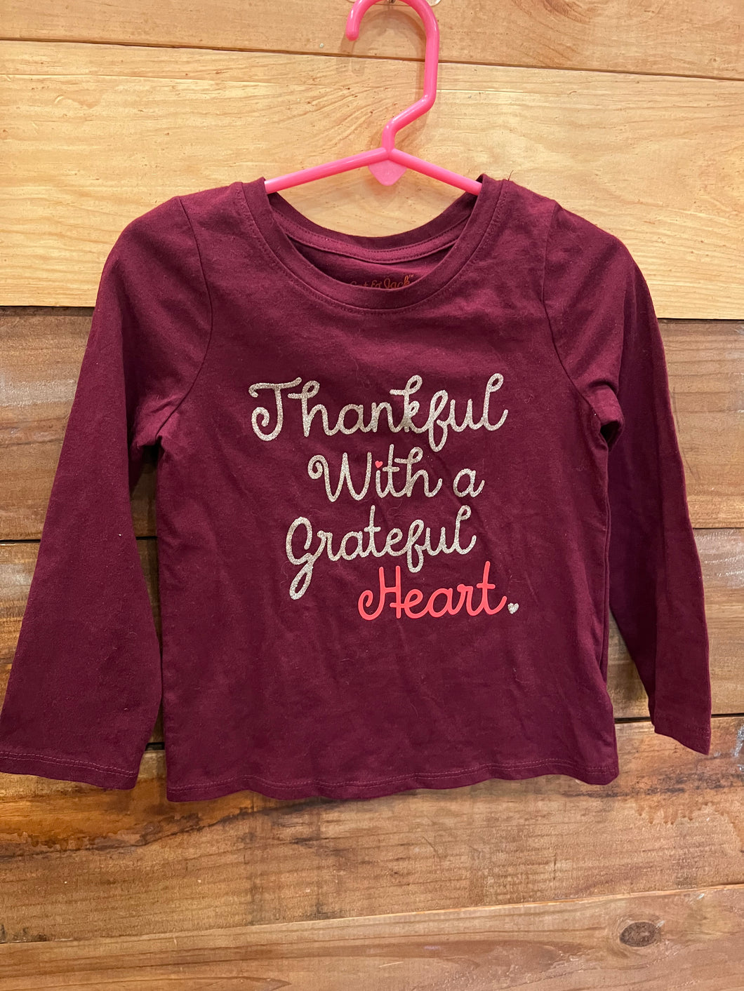 Cat & Jack Thankful Heart Shirt Size 3T