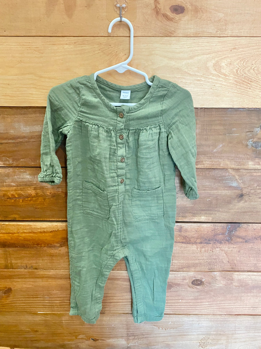 Old Navy Green Romper Size 18-24m