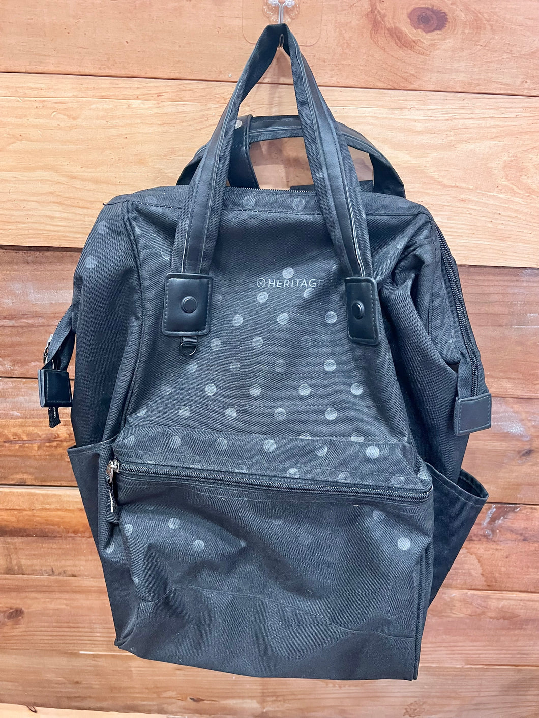 Heritage Black Diaper Bag Backpack