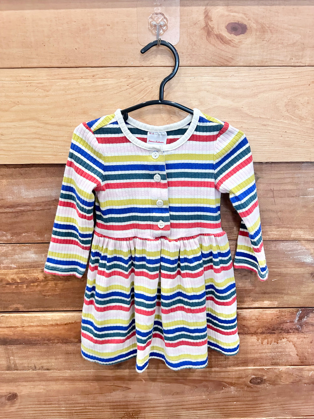 Hanna Andersson Striped Dress Size 18-24m