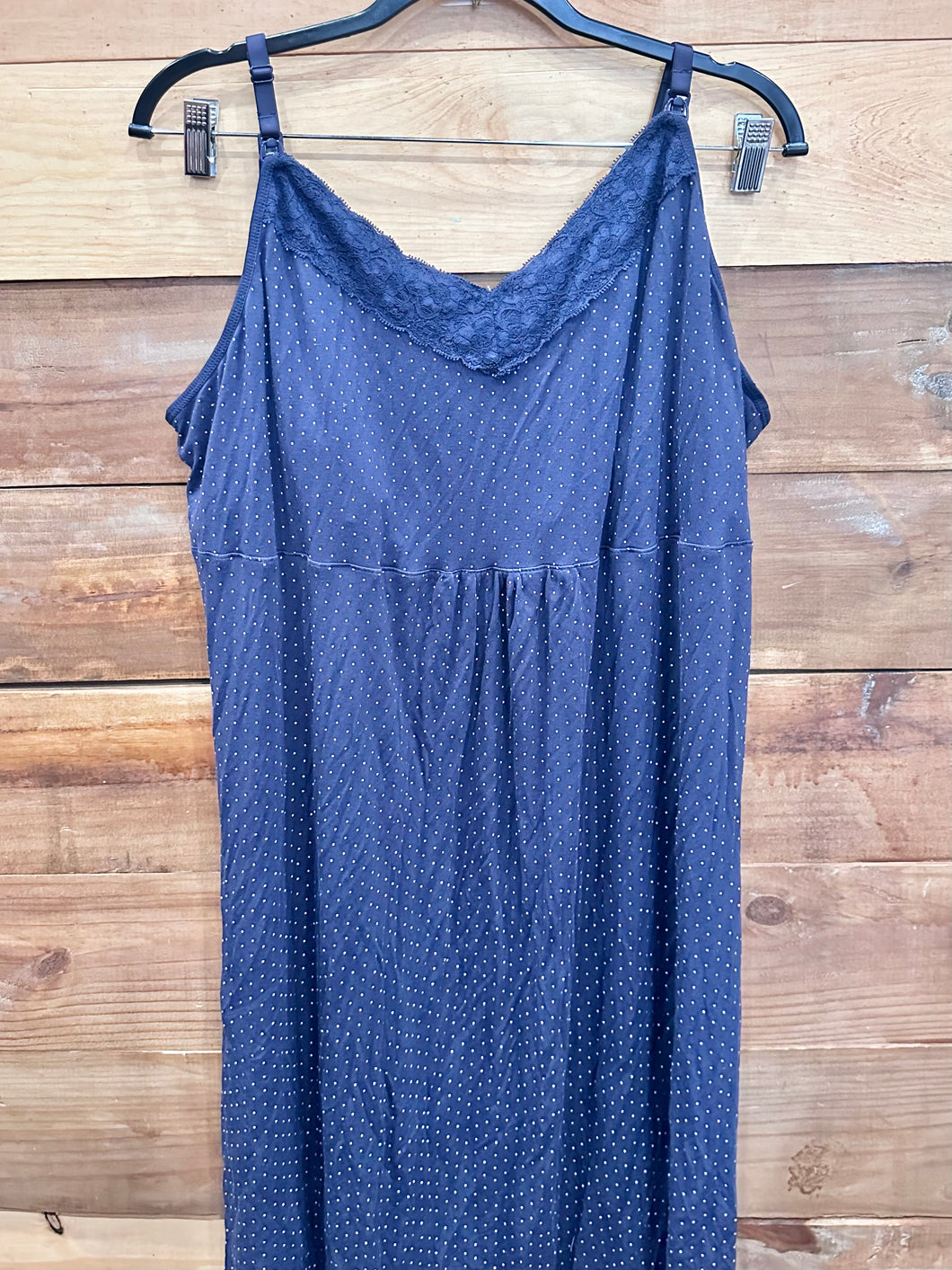 Gap Blue Polka Dot Nursing Nightgown Size XXL