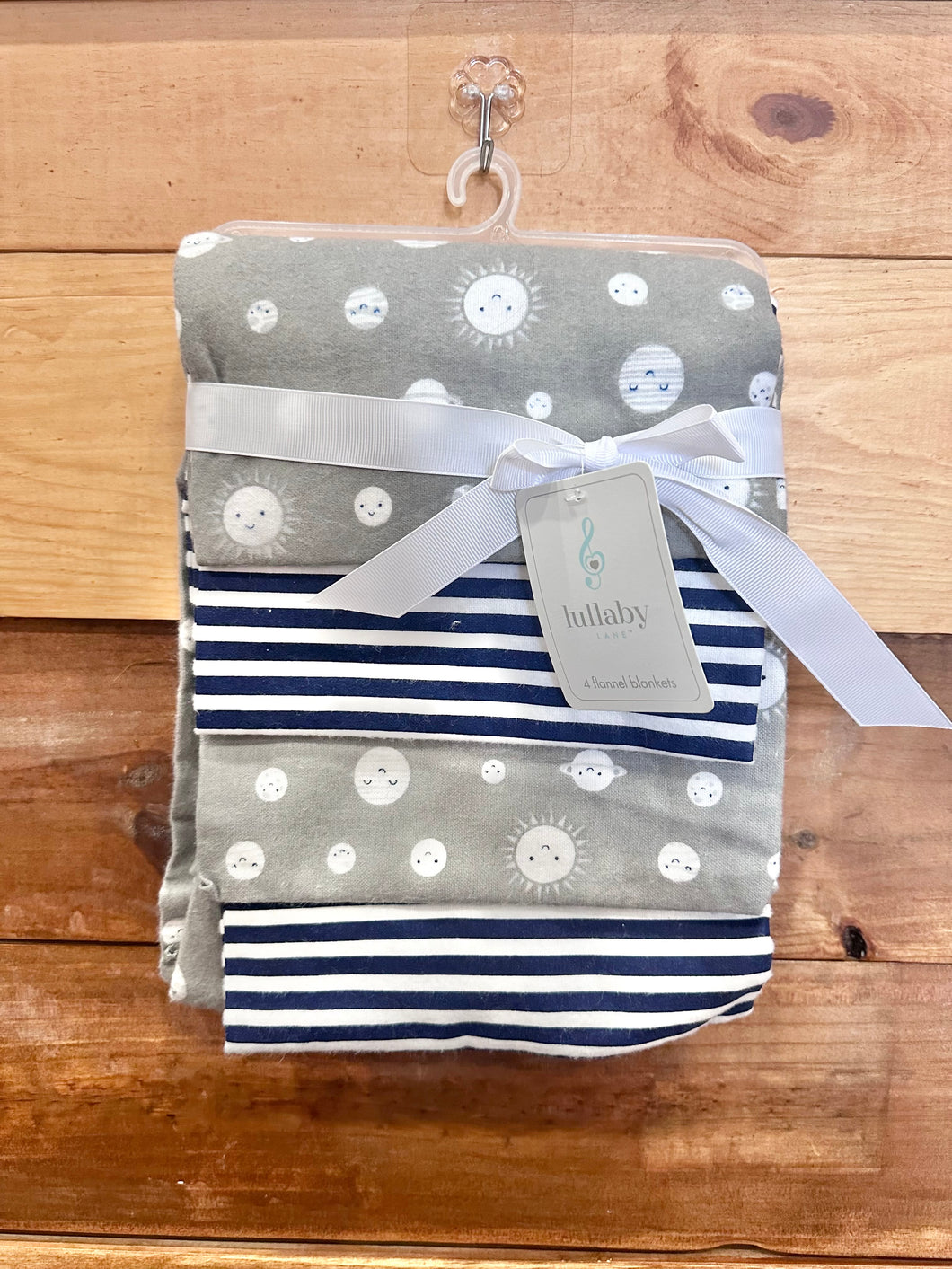 Lullaby Lane Gray Flannel Blankets
