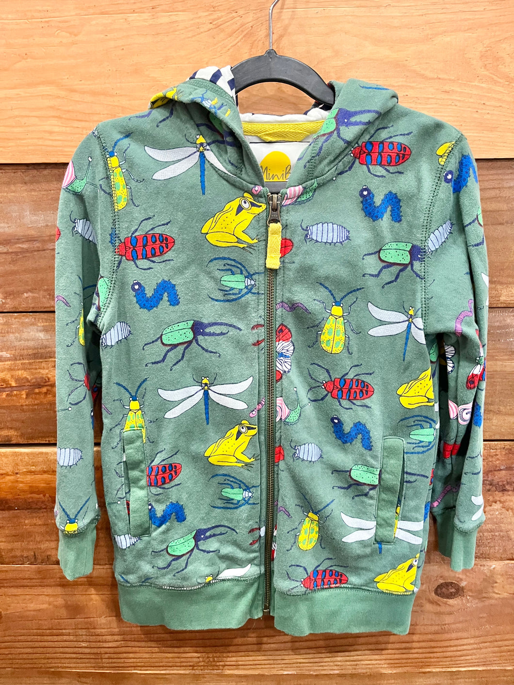 Mini Boden Green Insect Jacket Size 5-6Y
