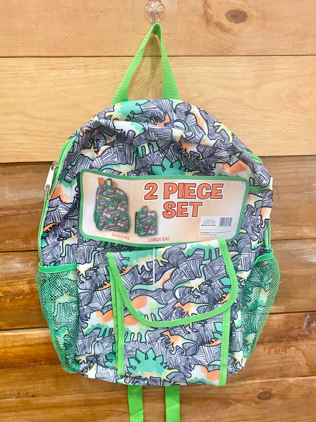 Dinosaur Backpack & Lunch Bag Set