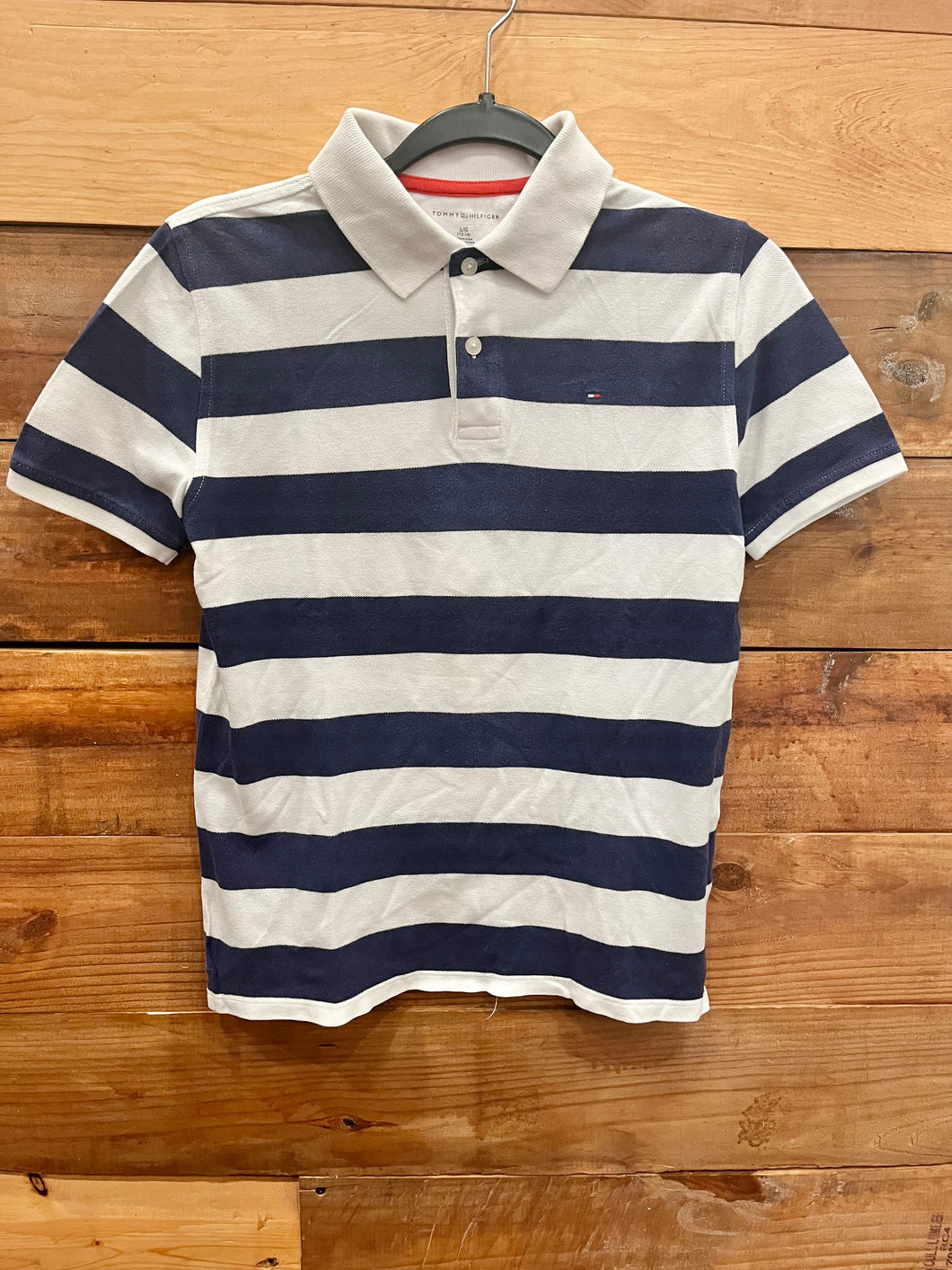 Tommy Hilfiger Blue Striped Shirt Size 12-14