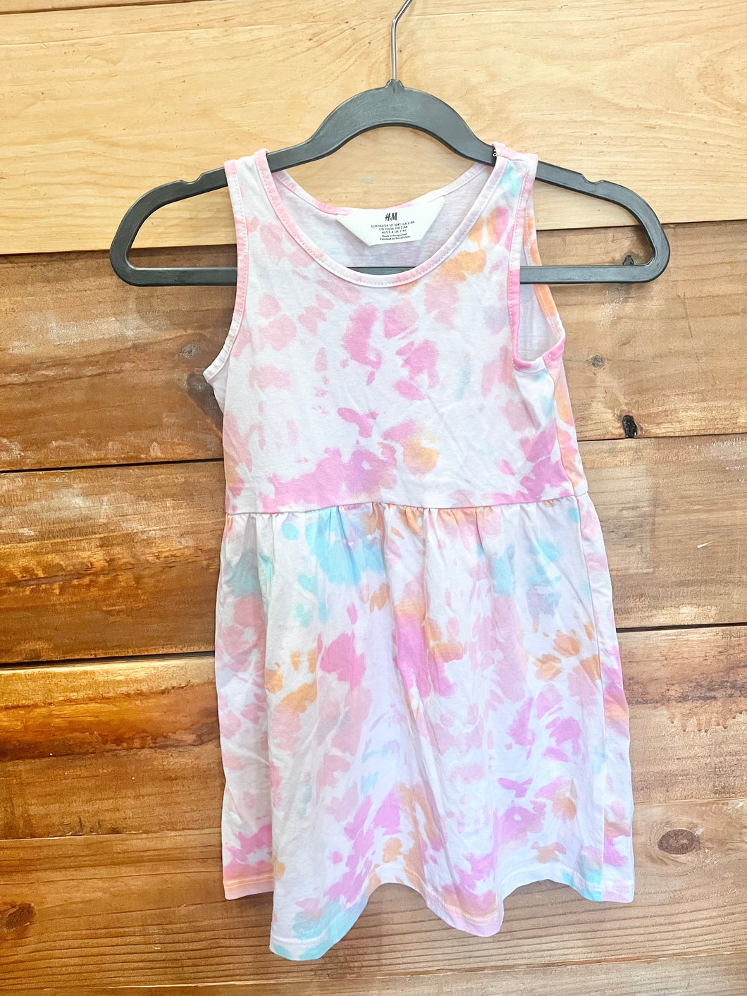 H&M Pink Dye Dress Size 3-4T