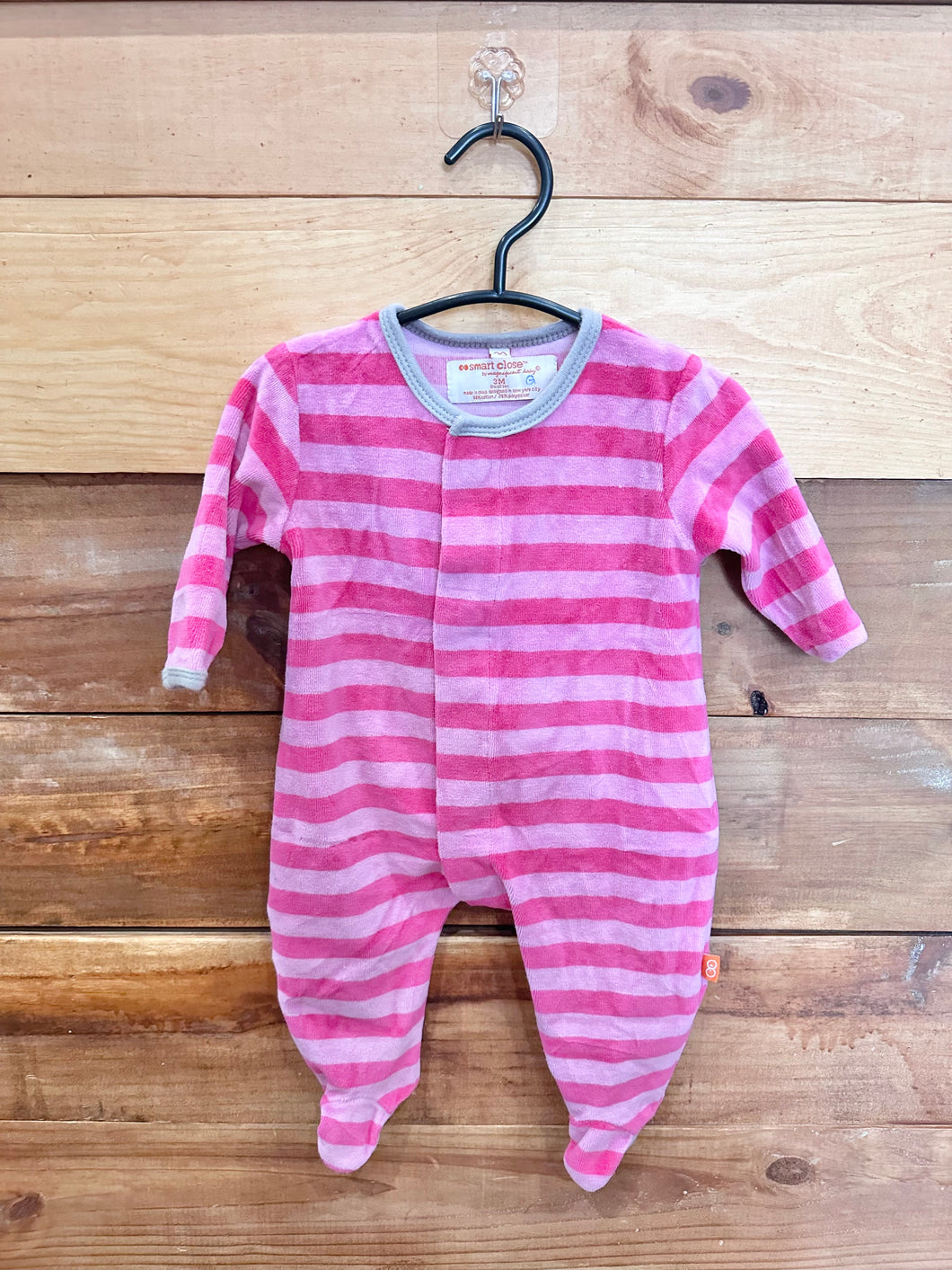 Magnetic Me Pink Striped Footie Size 3m