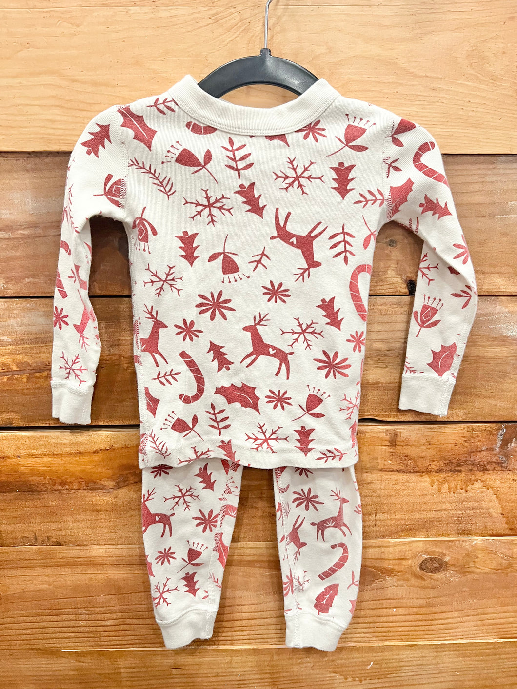 Hanna Andersson Reindeer Snowflake Pajamas Size 3T
