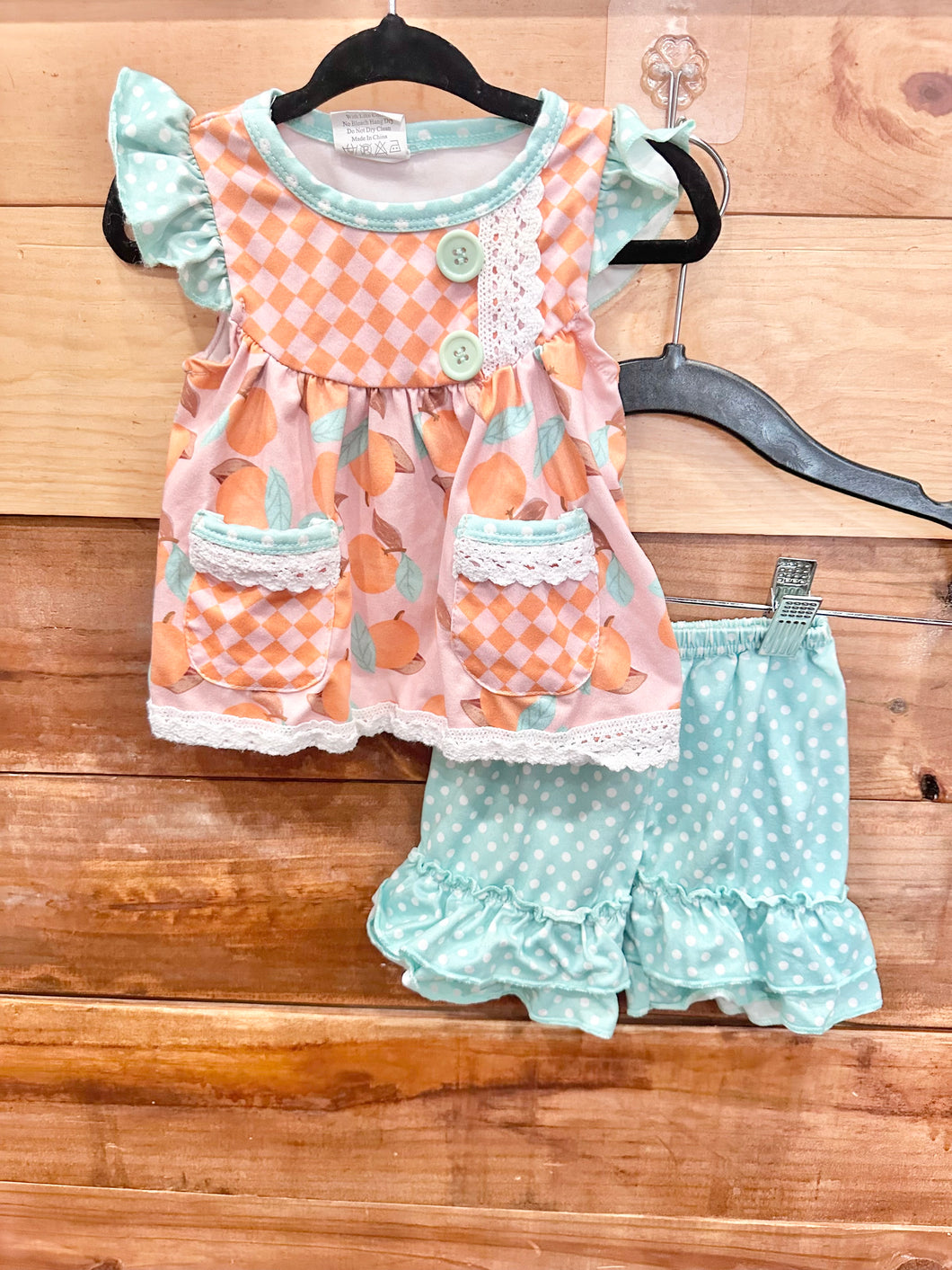 Peaches 2pc Outfit Size 0-3m