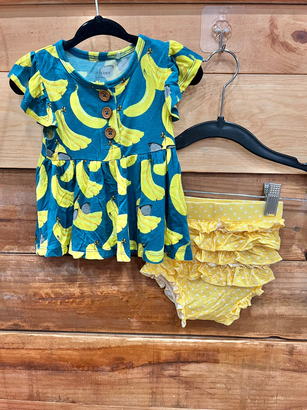 Posh Peanut Bananas 2pc Outfit Size 6-12m