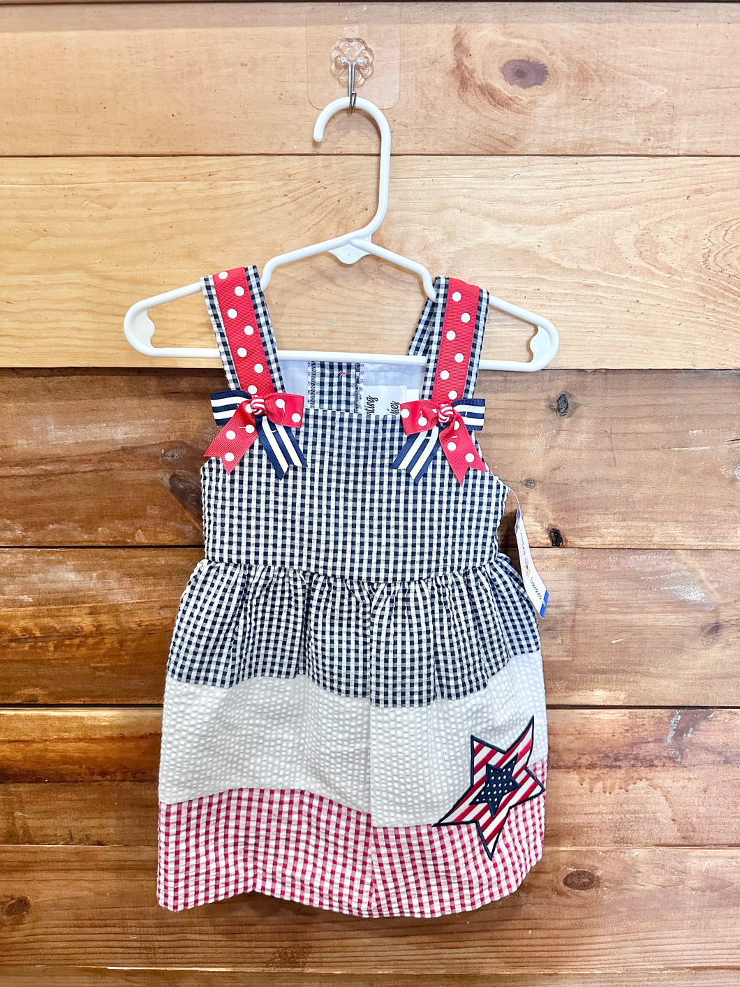 Counting Daisies Red, White & Blue Dress Size 2T