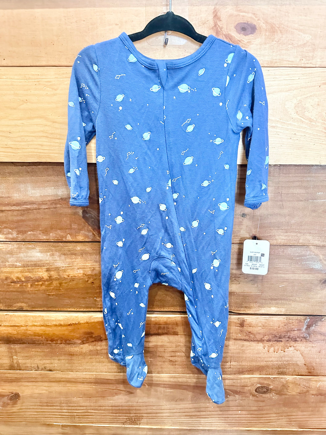 Lullaby Lane Blue Space Footie Size 3-6m