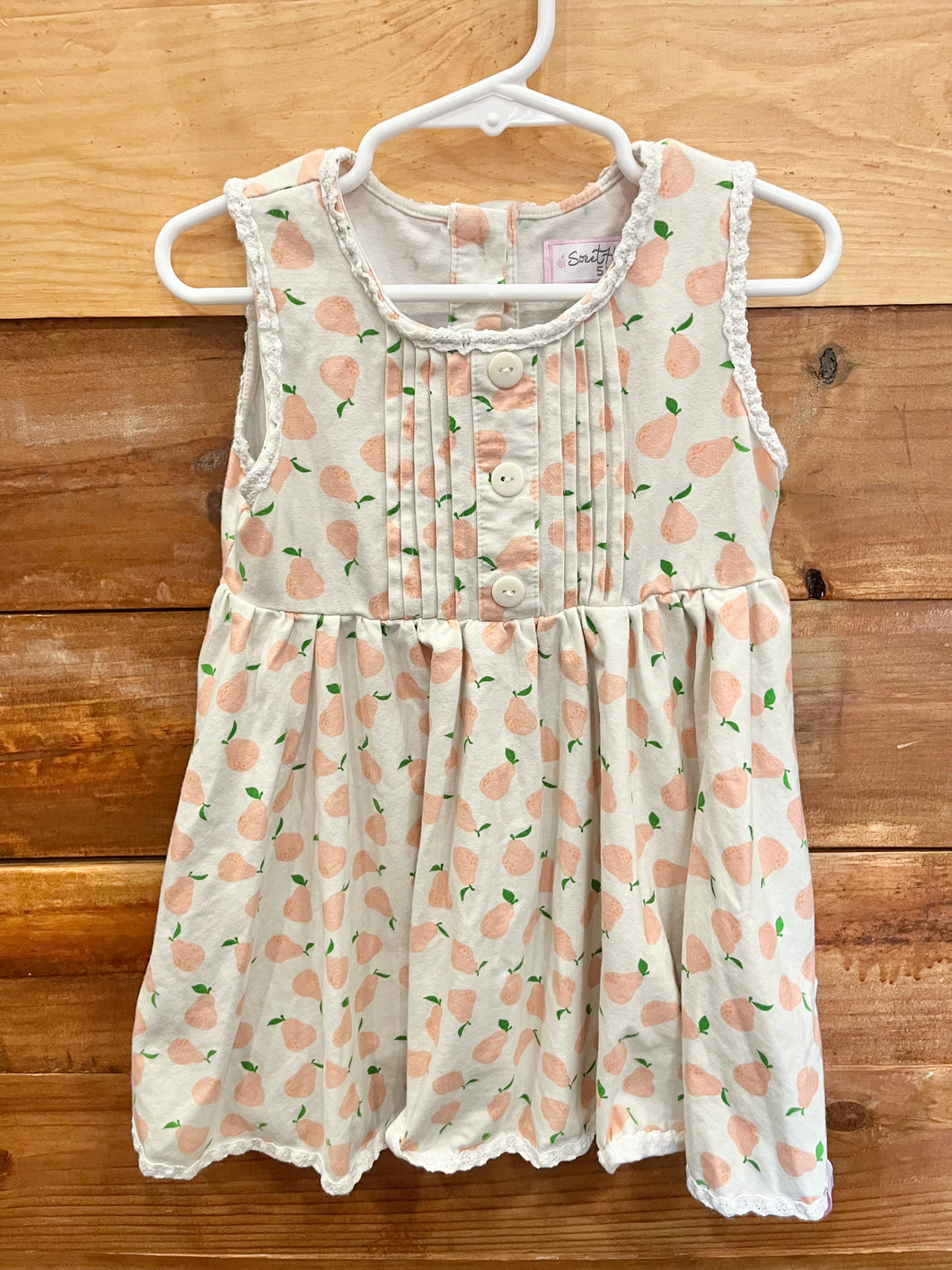 Sweethoney Pink Pears Dress Size 5Y