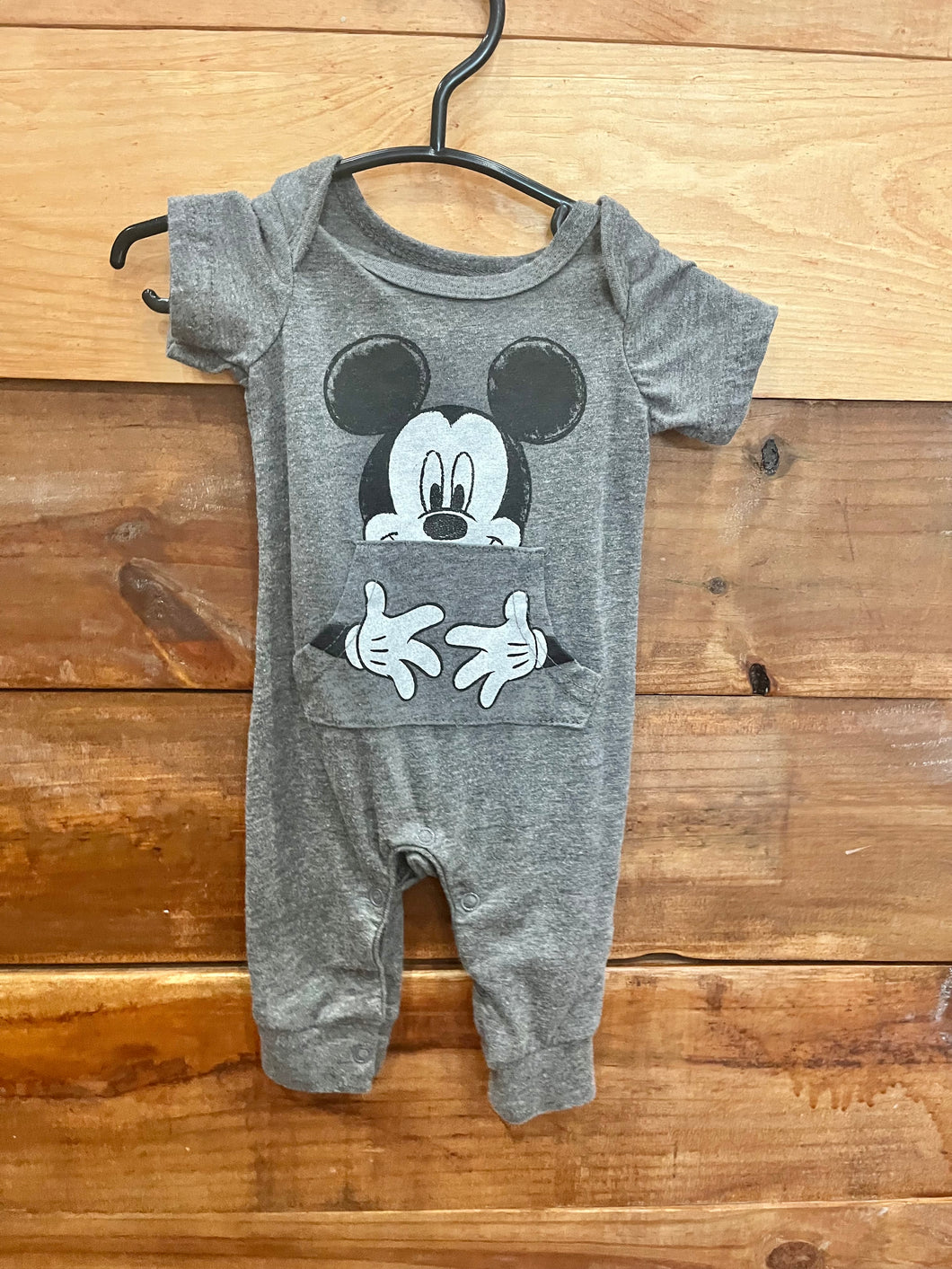 Disney Gray Mickey Mouse Romper Size Newborn