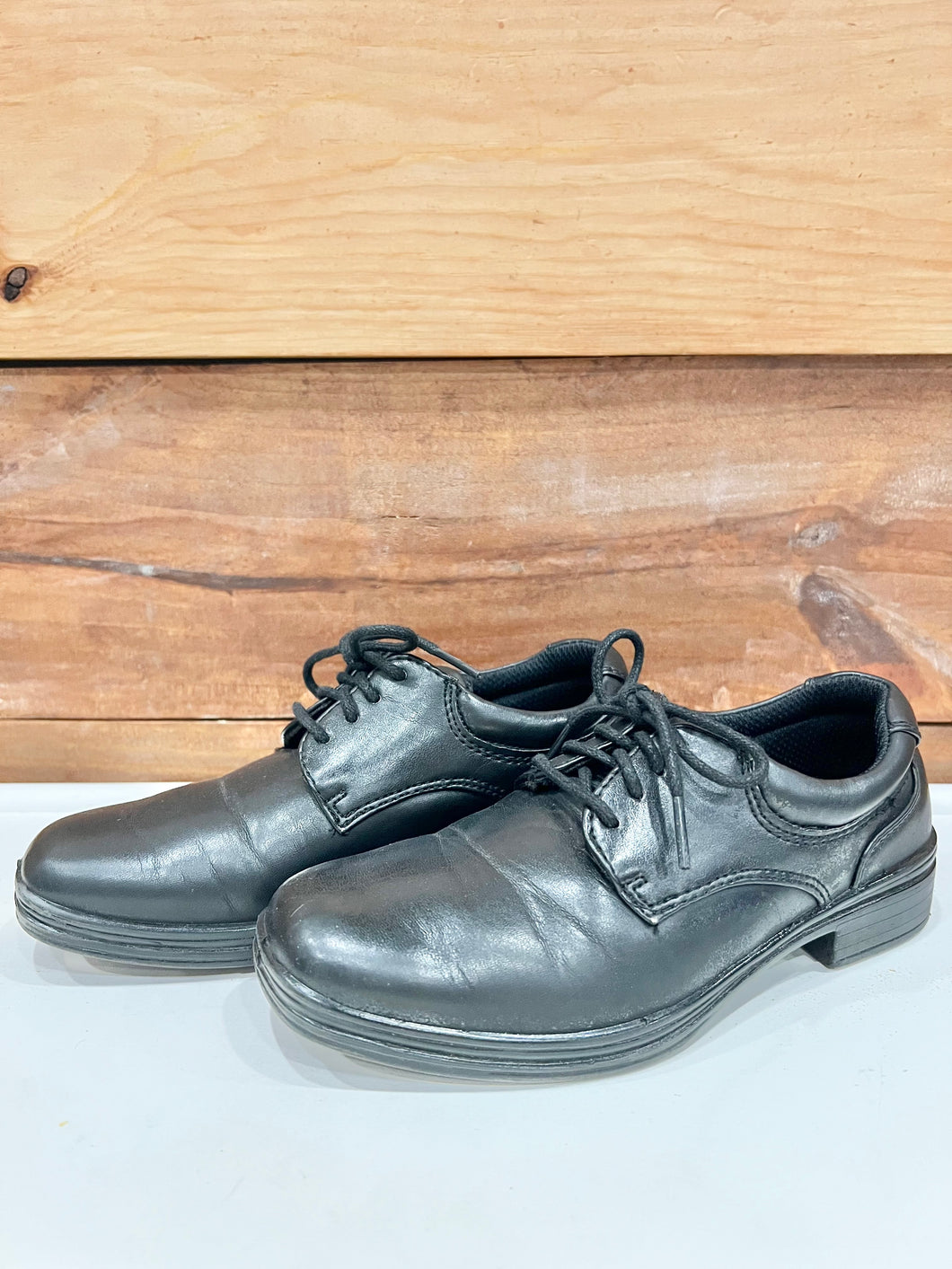 Stafford Black Dress Shoes Size 12 – Three Little Peas Children's