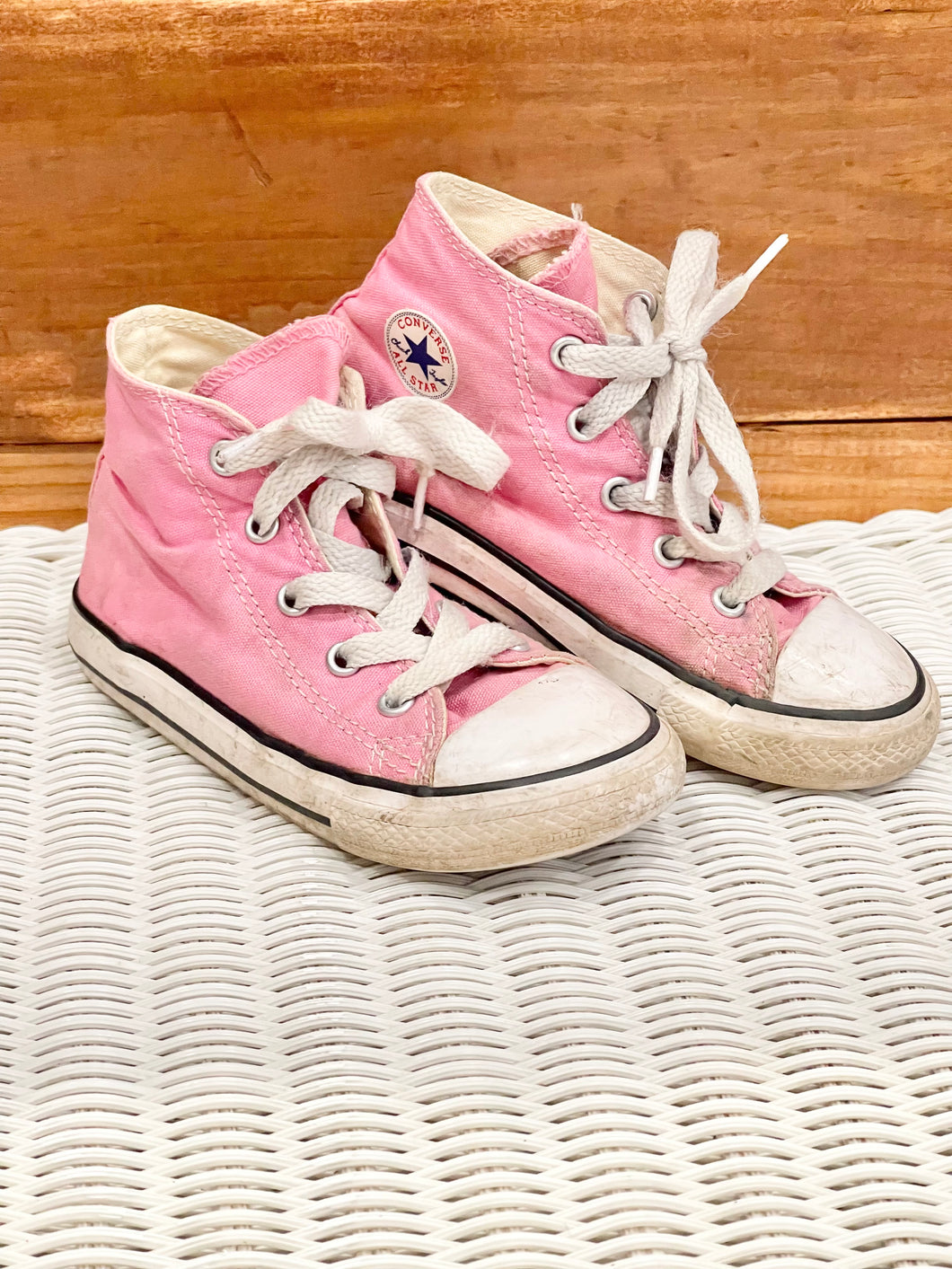 Converse Pink High Top Shoes Size 10