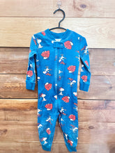 Load image into Gallery viewer, Hanna Andersson Blue Snoopy Sleeper Size 2T*
