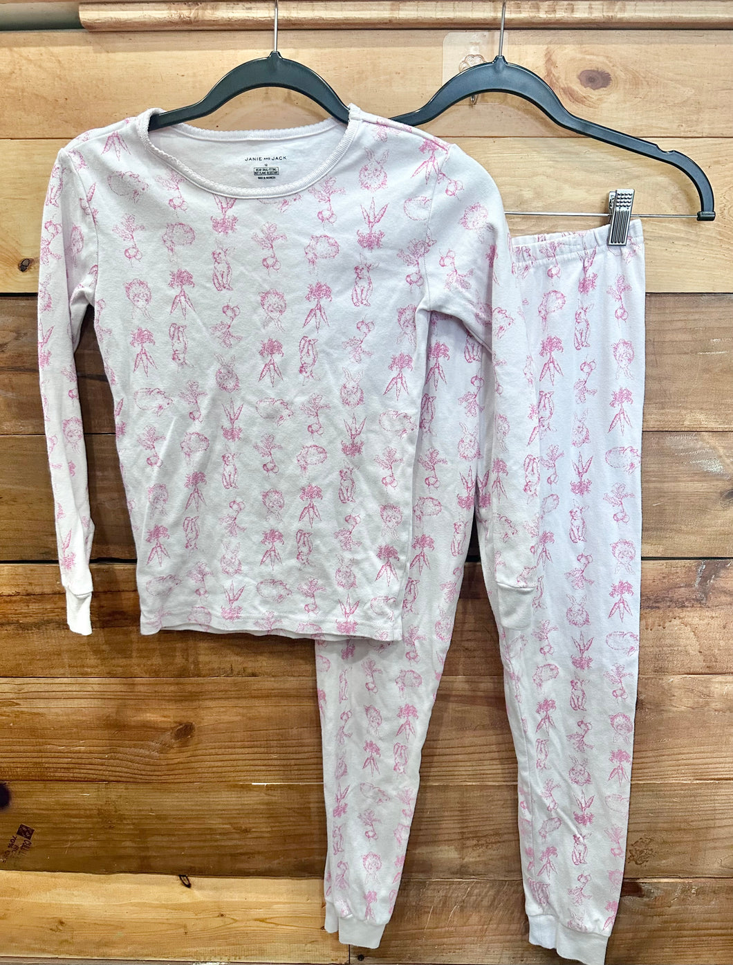 Janie & Jack Pink Bunny Pajamas Size 12