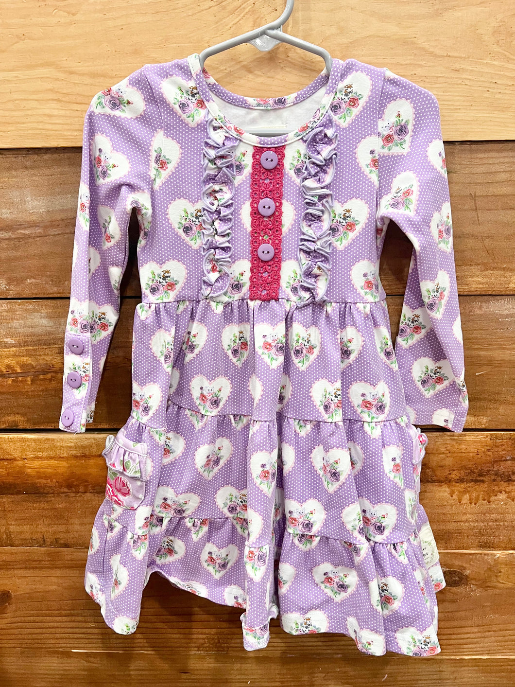 Olive Mae Purple Flower Dress Size 2T