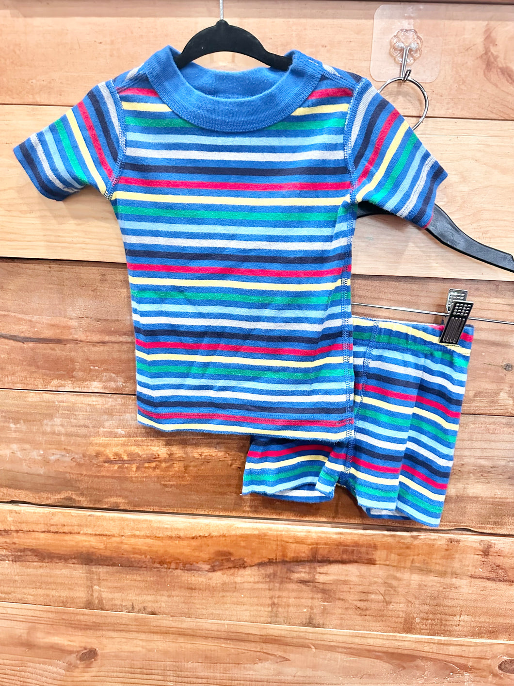 Hanna Andersson Blue Striped Pajamas Size 2T