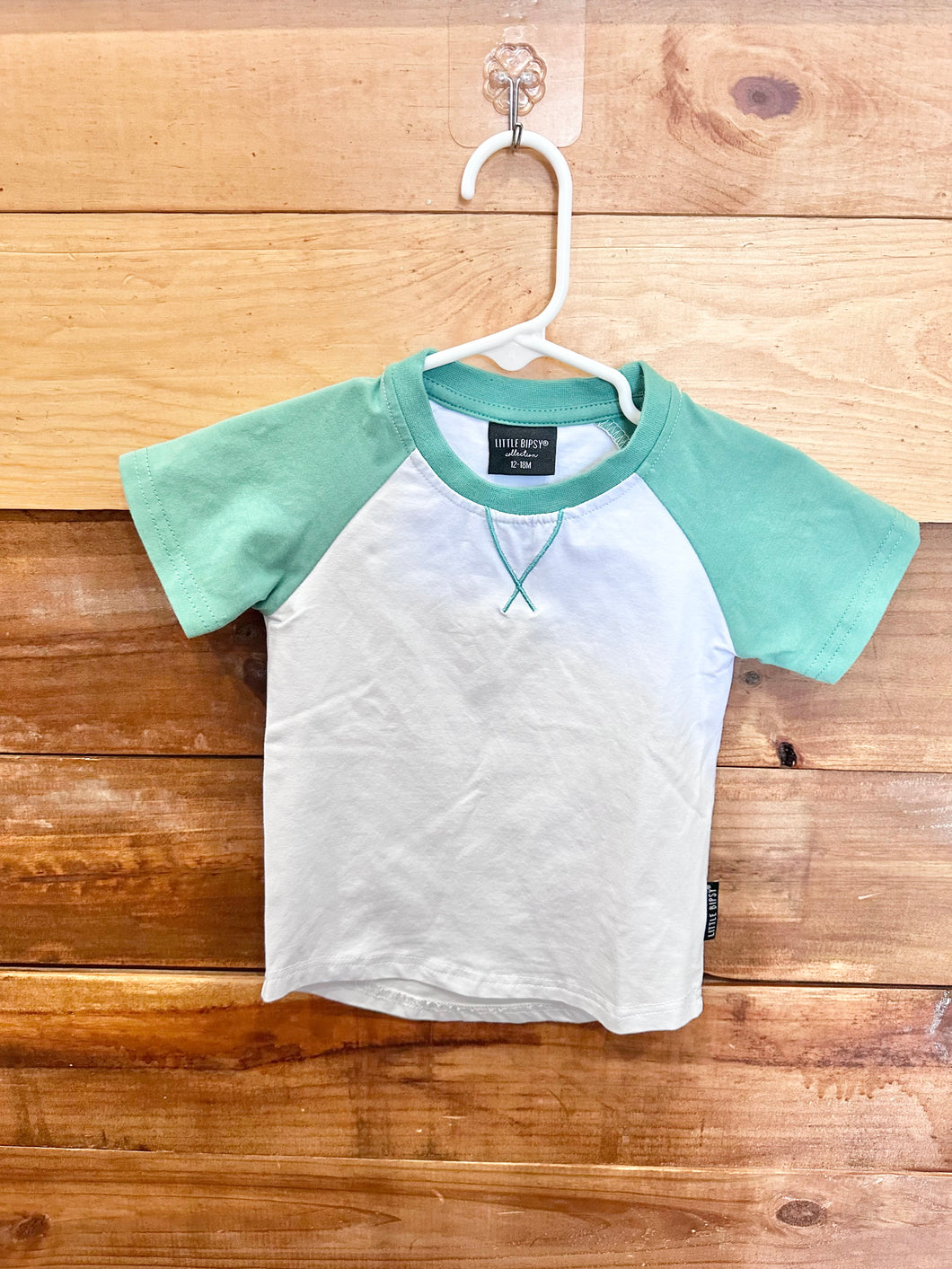 Little Bipsy Green Raglan Shirt Size 12-18m