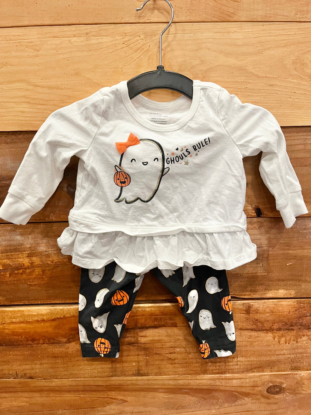 Carters Ghost 2pc Outfit Size 9m