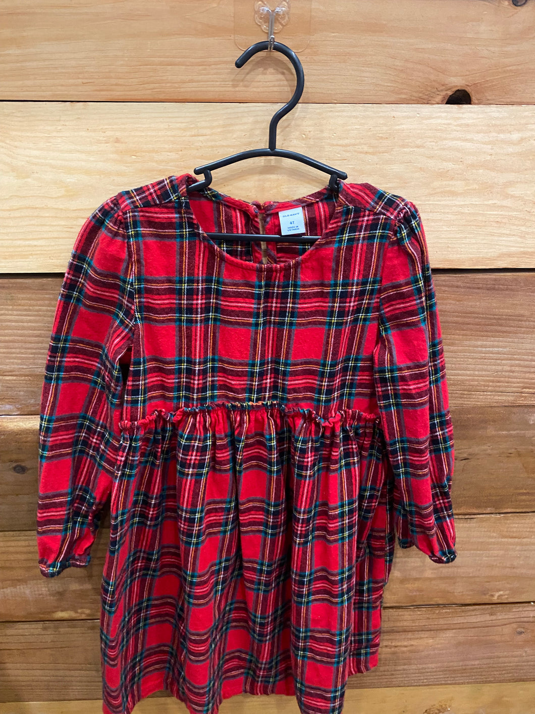 Old Navy Red Plaid Dress Size 4T