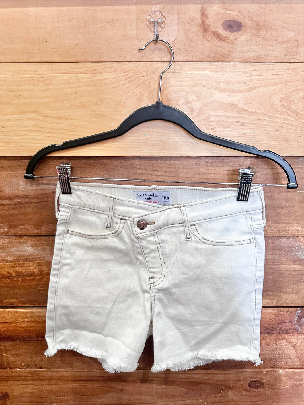 Abercrombie White Denim Shorts Size 11-12Y