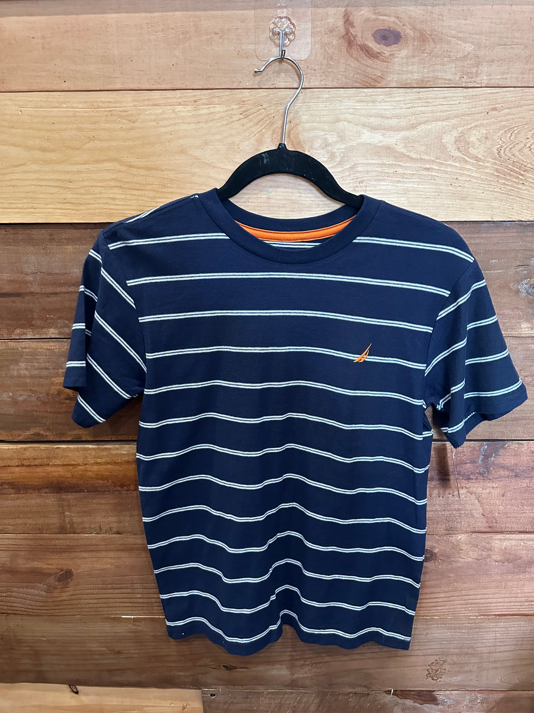 Nautica Blue Striped Shirt Size 10-12