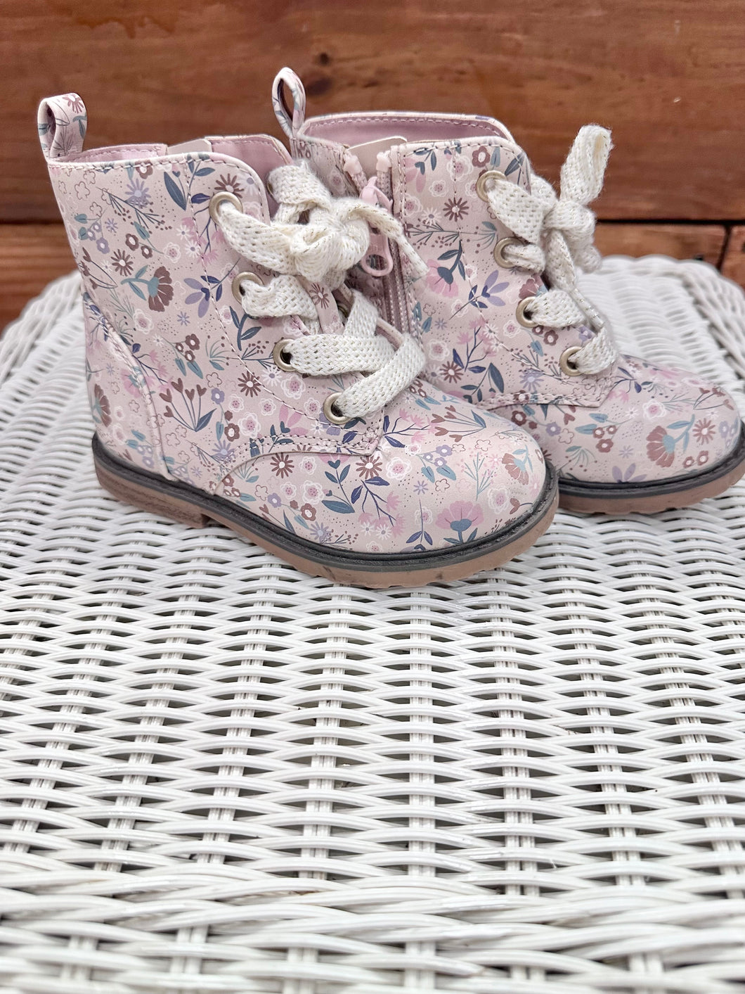 Cat & Jack Flower Boots Size 8