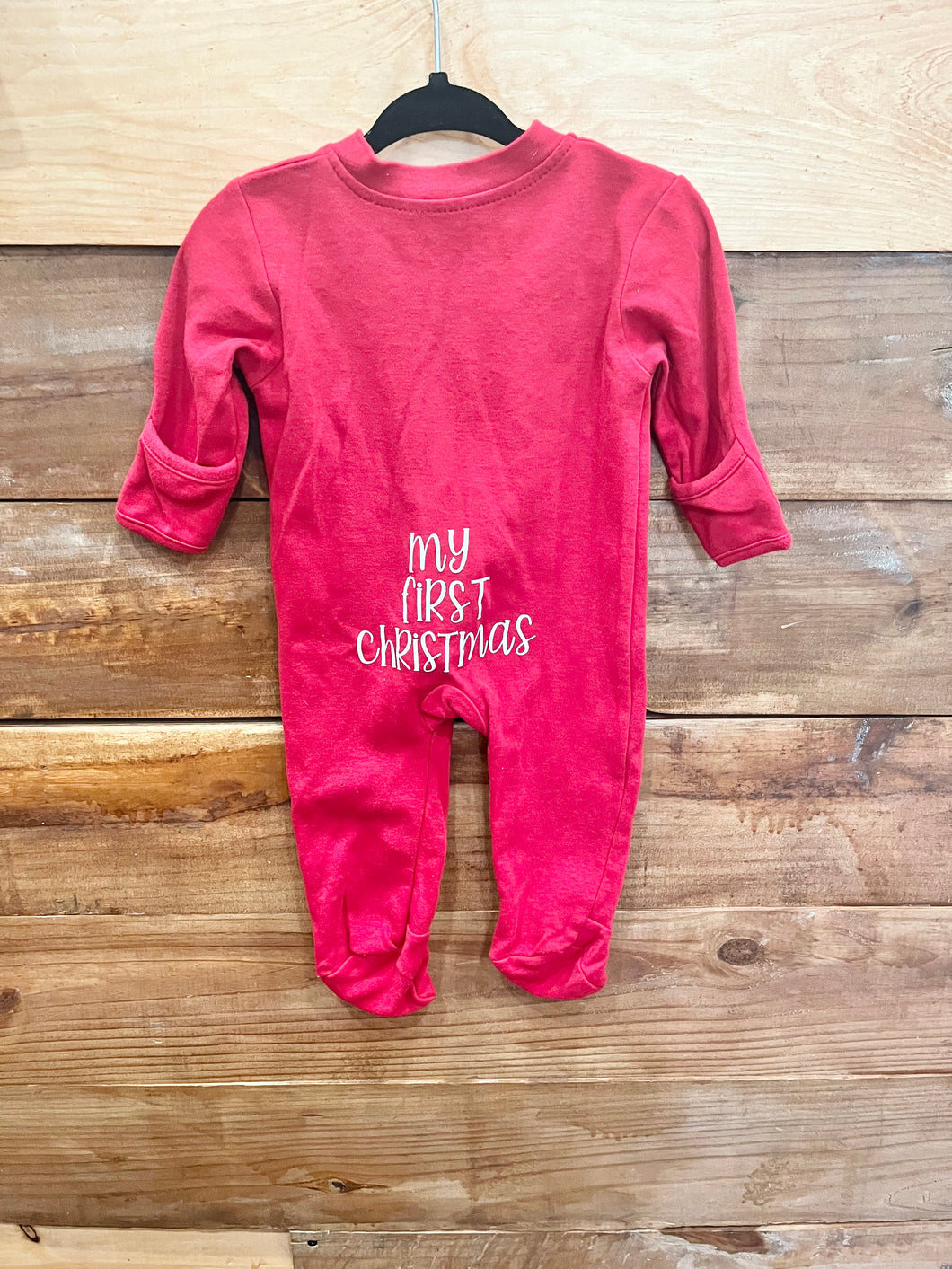 My First Christmas Red Footie Size 0-3m