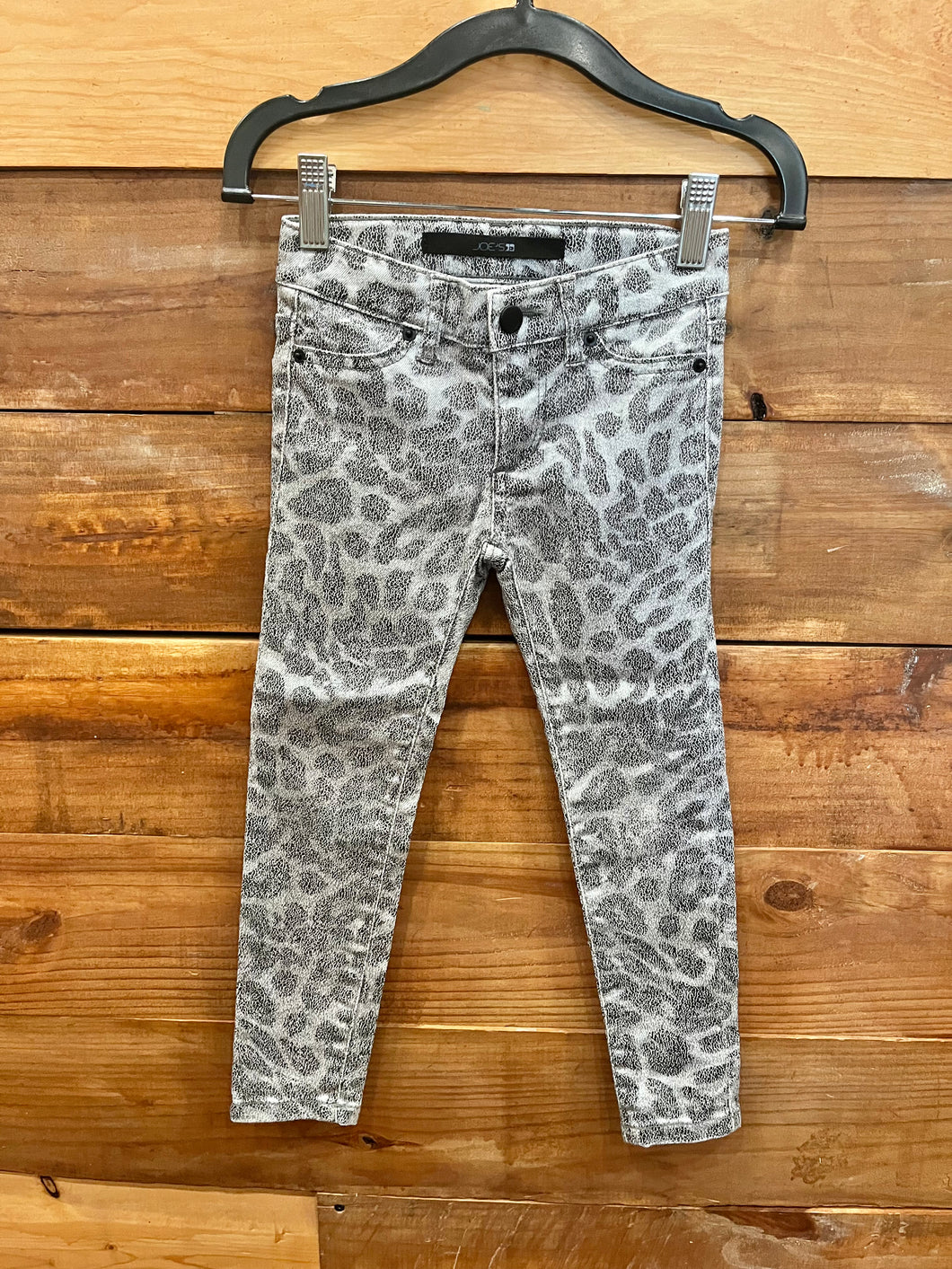 Joe's Silver Cheetah Pants Size 4