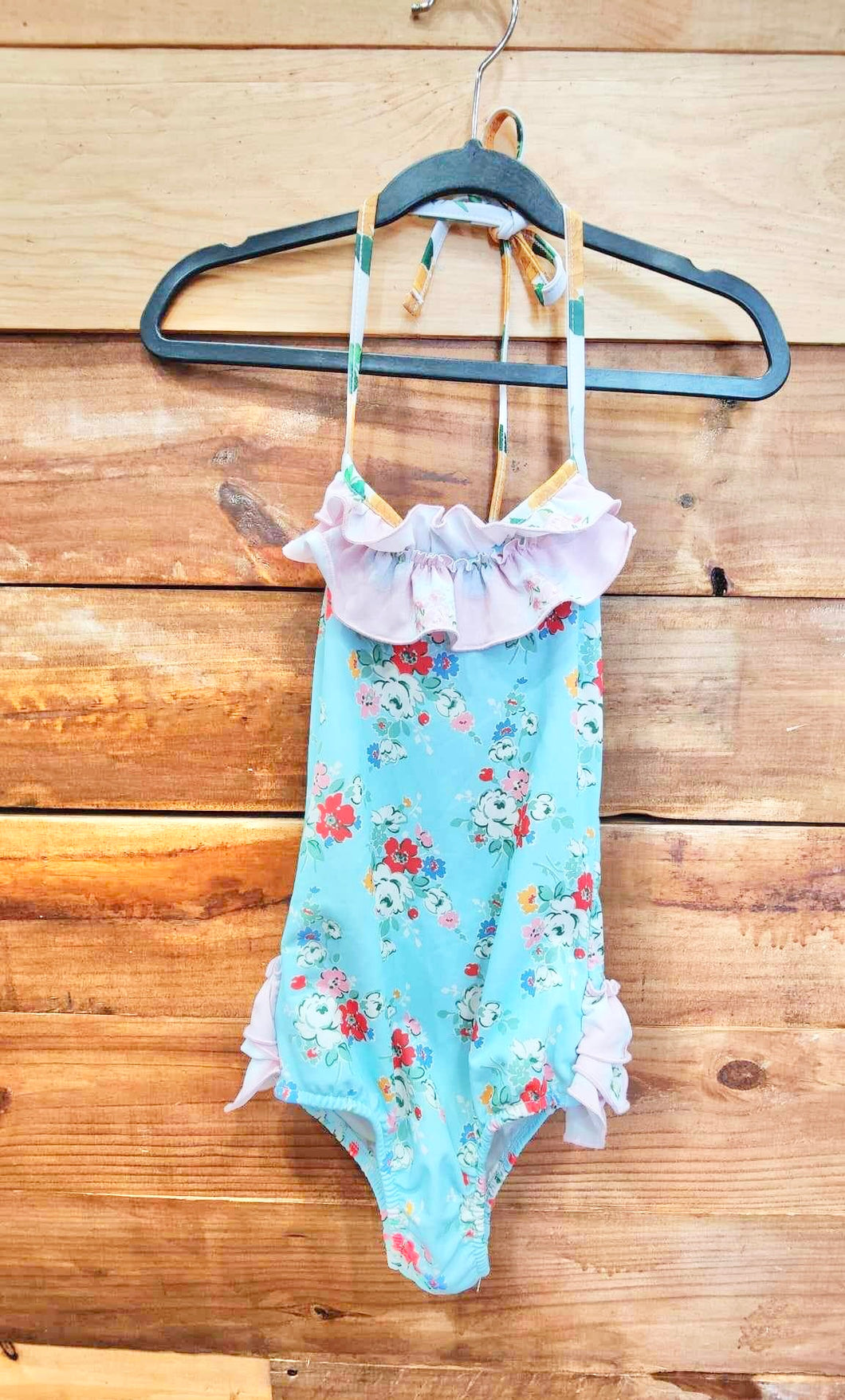 Sweethoney Blue Flower Swimsuit Size 5Y