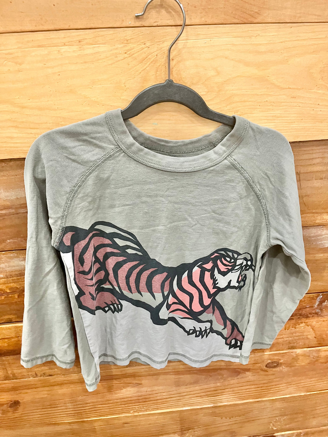 Tea Collection Gray Tiger Shirt Size 5