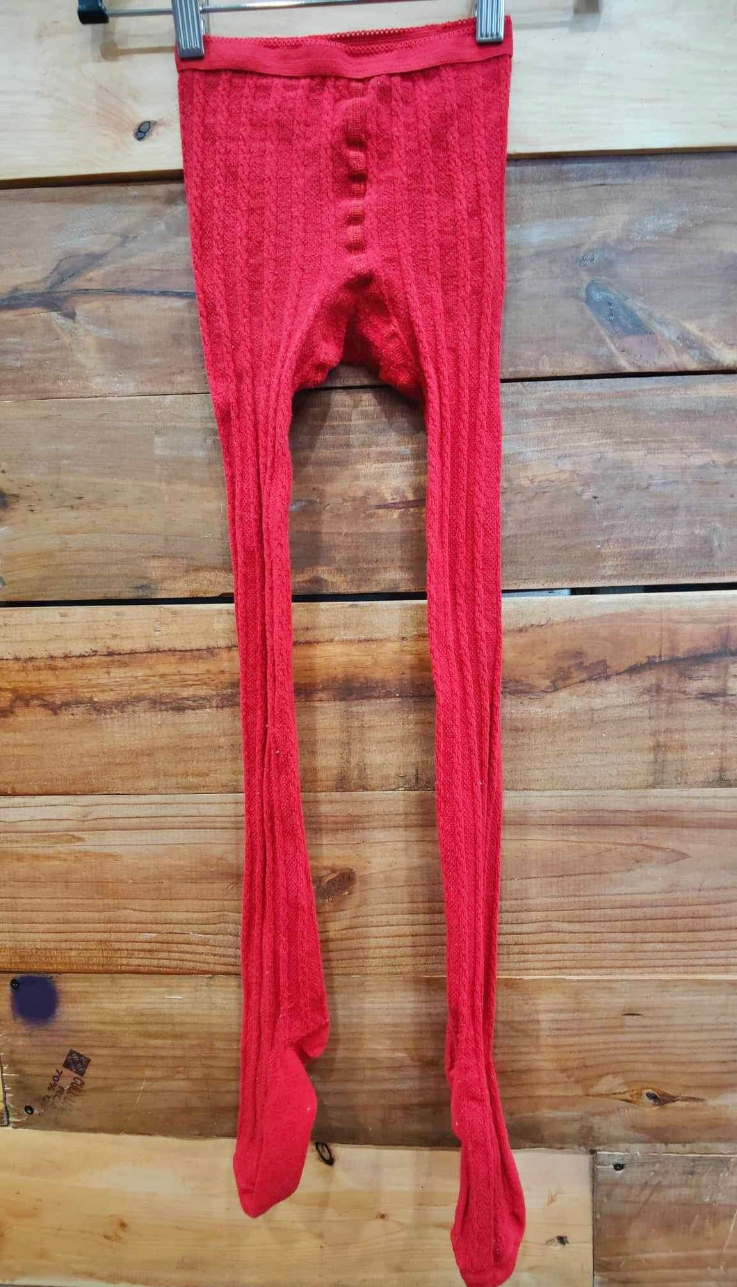 Hanna Andersson Red Knit Tights Size 10-12