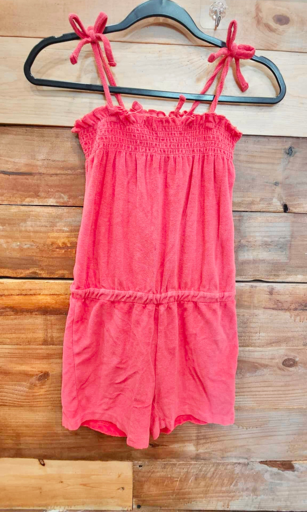 Hanna Andersson Red Terry Cloth Romper Size 12