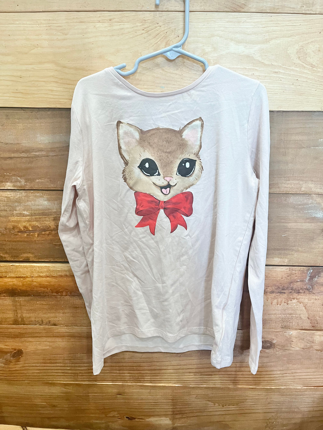 H&M Pink Kitten Shirt Size 8-10