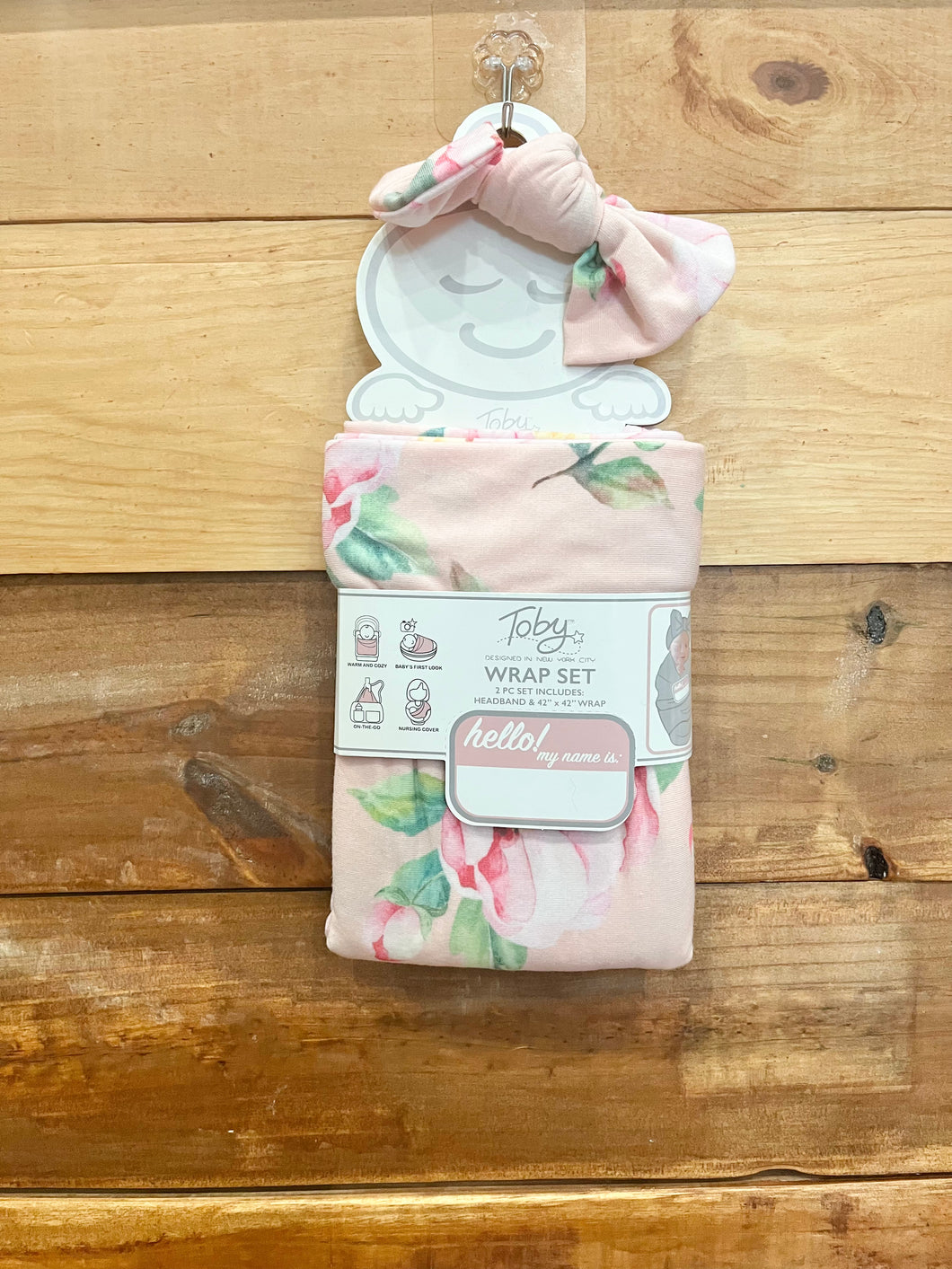 Toby Pink Flower Wrap Set