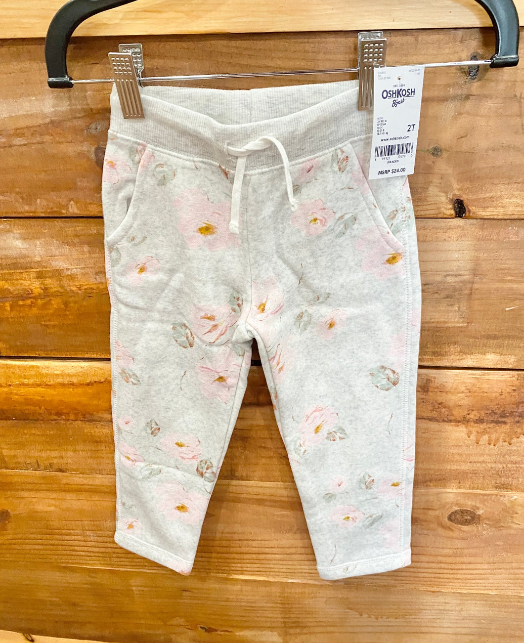 Osh Kosh Pink Flower Pants Size 2T