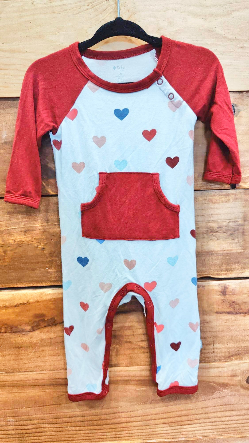 Kyte Baby Hearts Romper Size 3-6m