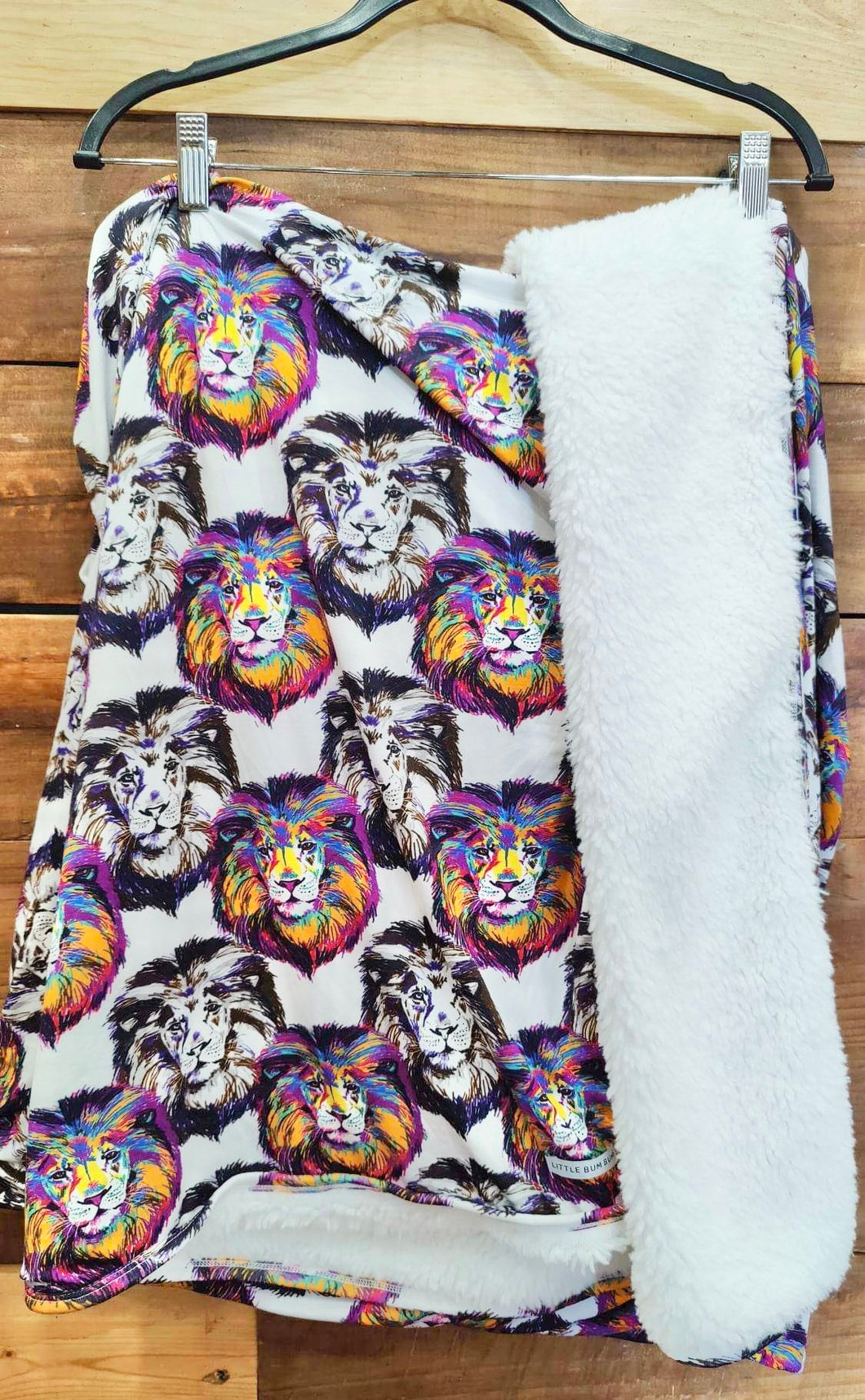 Little Bum Bums Lion Double Sided Plush Blanket
