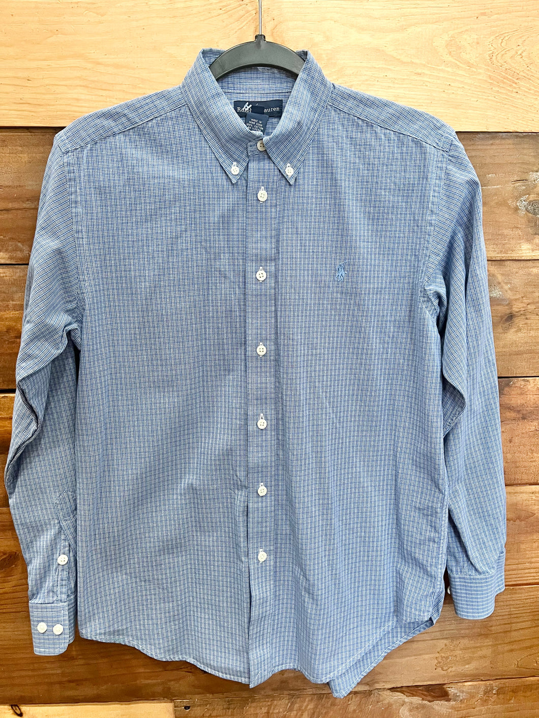 Ralph Lauren Blue Striped Shirt Size 16