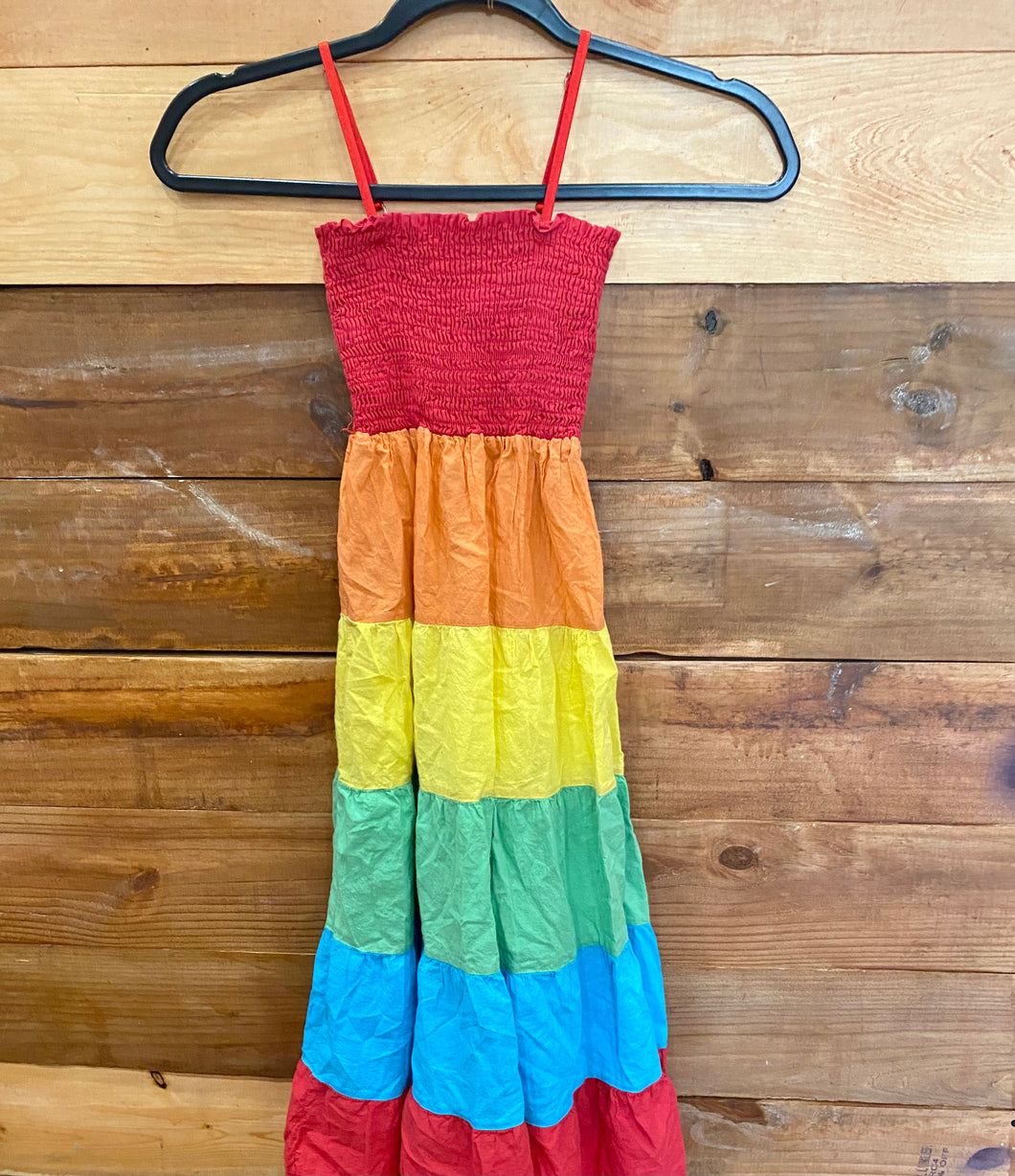 Rainbow Maxi Dress Size 4-6Y